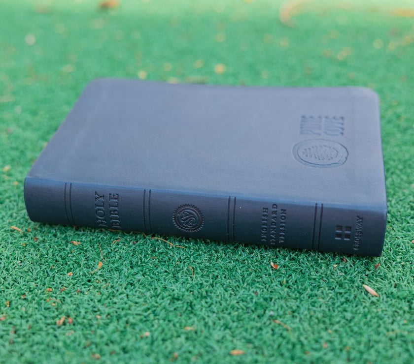 Blue Leather Bible - Pine Cove Web Store