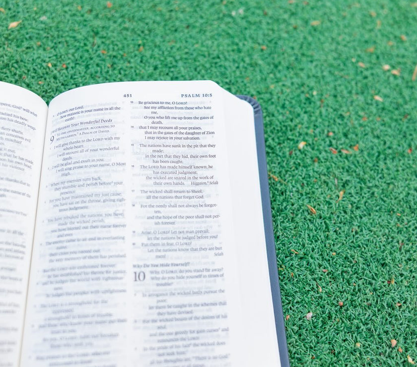 Blue Leather Bible - Pine Cove Web Store
