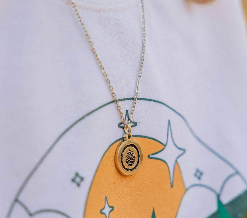 Circle Pendant Necklace - Pine Cove Web Store