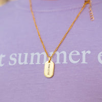 Gold Tag Necklace - Pine Cove Web Store