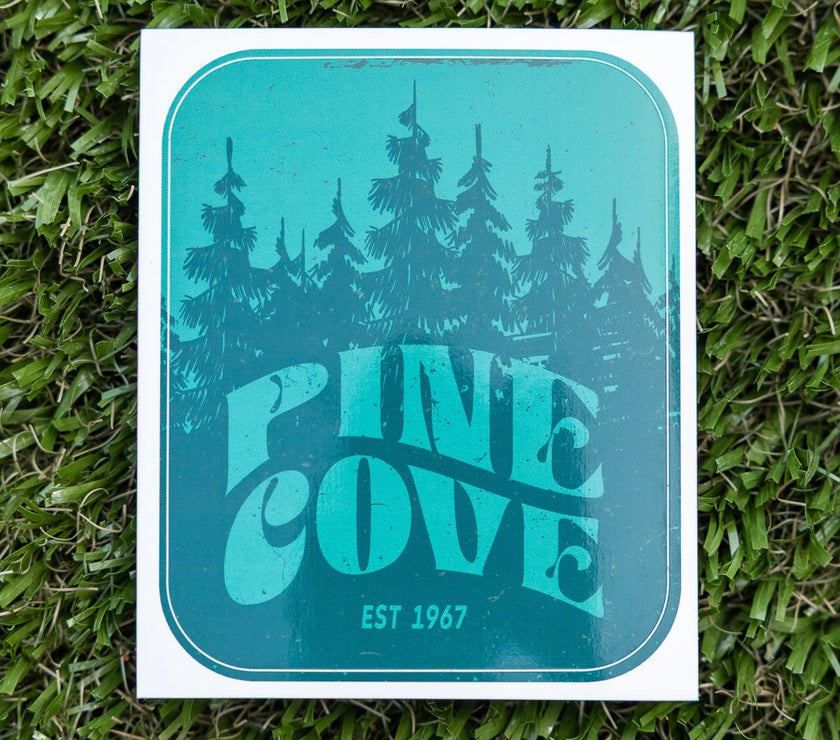 Green Trees Sticker - Pine Cove Web Store