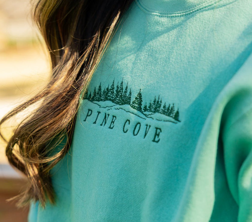 Adult Landscape Embroidered Crew - Pine Cove Web Store