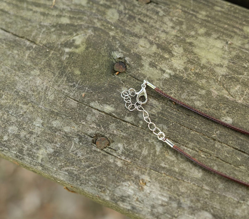 Pine Cone Pendant Leather Necklace - Pine Cove Web Store