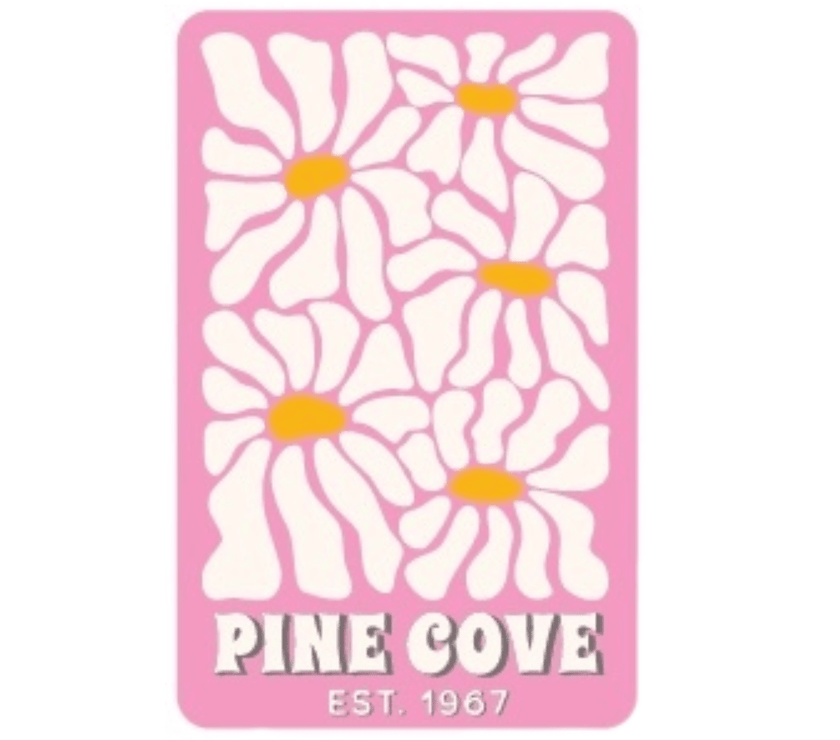 Pink Daisy Sticker - Pine Cove Web Store