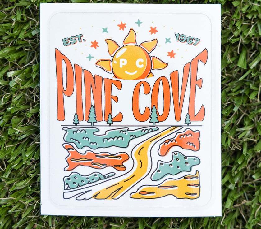 Pine Cove Smiley Sticker - Pine Cove Web Store