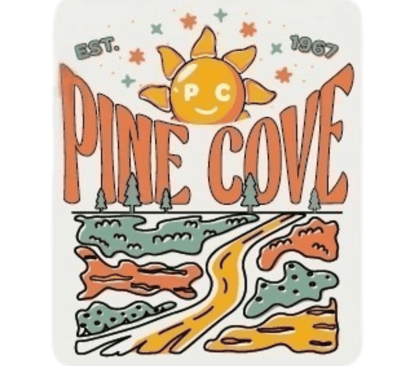 Pine Cove Smiley Sticker - Pine Cove Web Store
