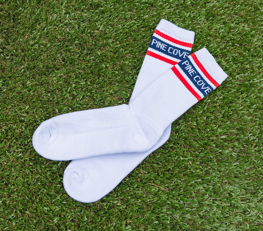 Socks PC Crew - Stripe - Pine Cove Web Store