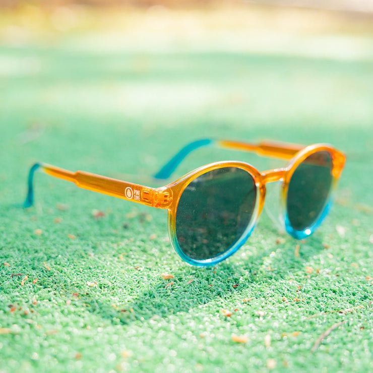 Retro Round Orange Fade Sunglasses - Pine Cove Web Store