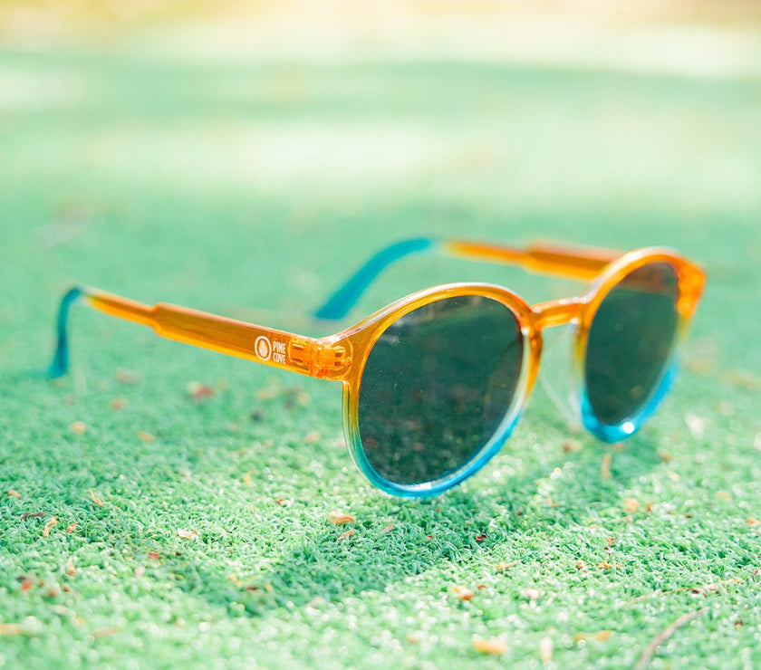 Retro Round Orange Fade Sunglasses - Pine Cove Web Store