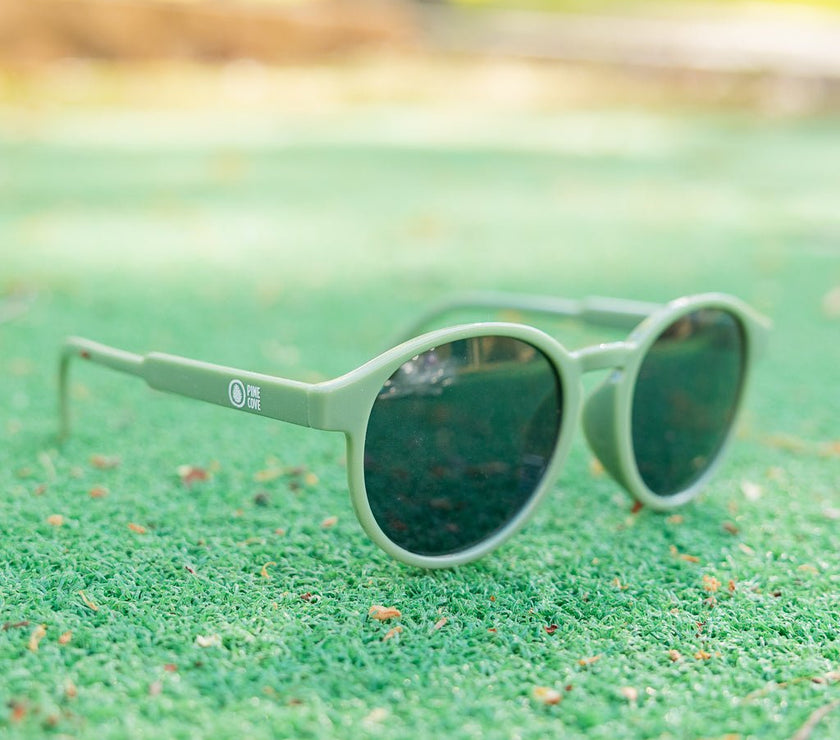 Retro Round Sage Sunglasses - Pine Cove Web Store