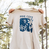 Adult Flower Stamp Tee - Pine Cove Web Store