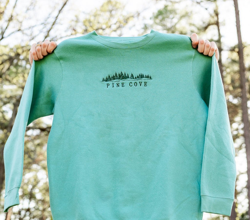 Youth Landscape Embroidered Crew - Pine Cove Web Store