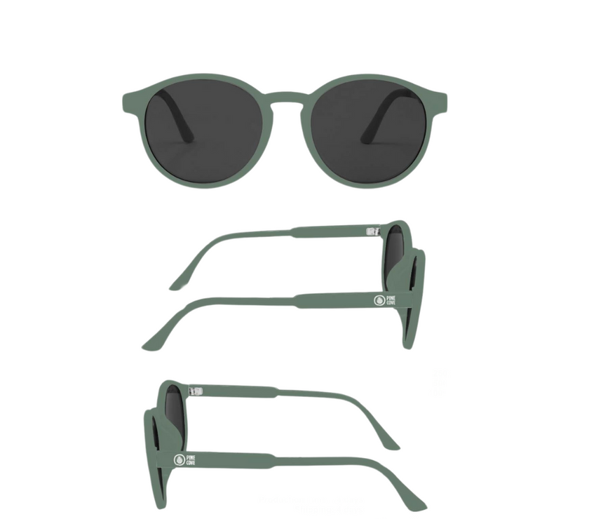 Retro Round Sage Sunglasses - Pine Cove Web Store