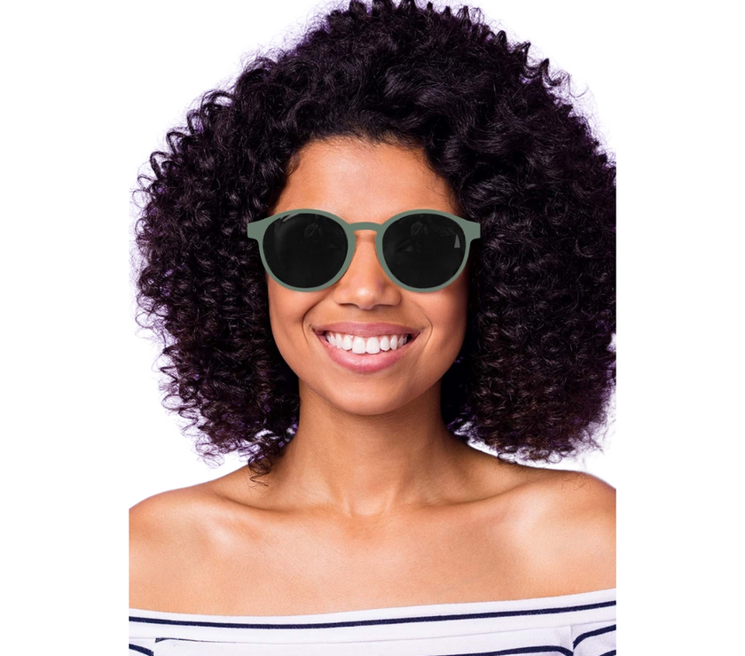 Retro Round Sage Sunglasses